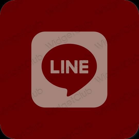 Естетичен кафяво LINE икони на приложения