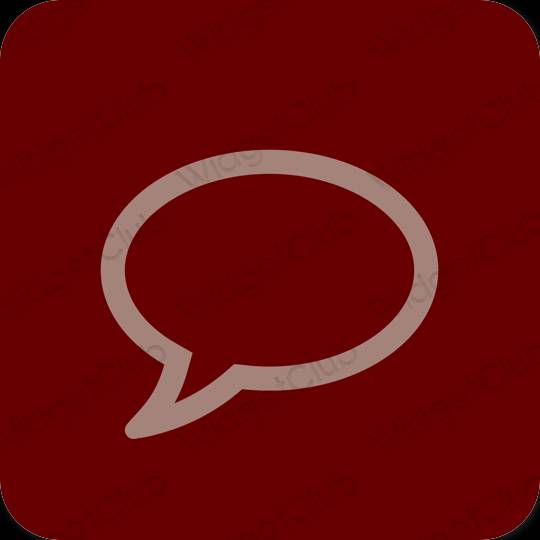 Æstetisk Brun Messages app ikoner