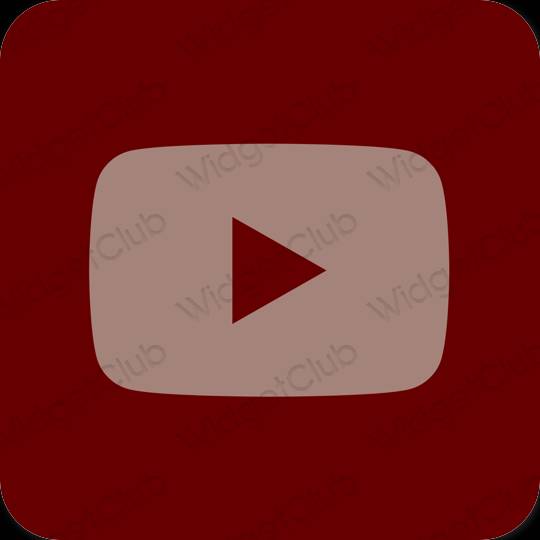 Αισθητικός καφέ Youtube εικονίδια εφαρμογών