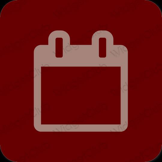 Estético marrón Calendar iconos de aplicaciones