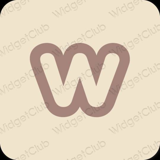 Esztétika bézs Weebly alkalmazás ikonok
