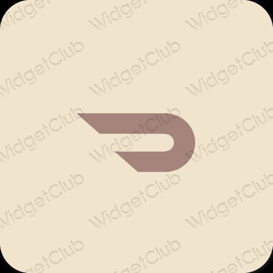 Естетичен бежово Doordash икони на приложения