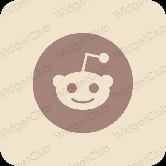 Естетичен бежово Reddit икони на приложения