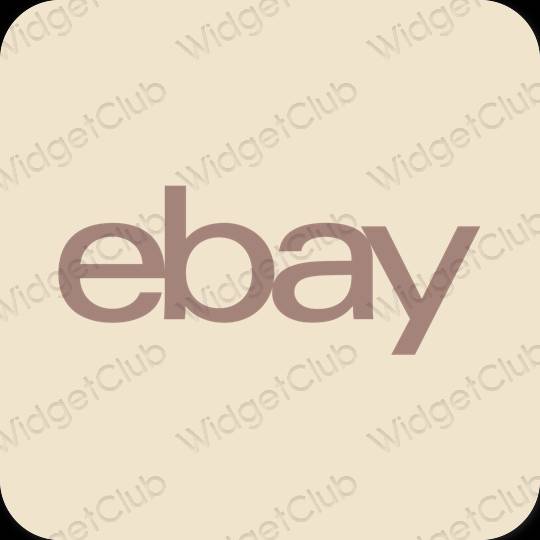 미적인 베이지 eBay 앱 아이콘