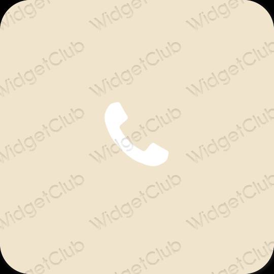 Estetico beige Phone icone dell'app