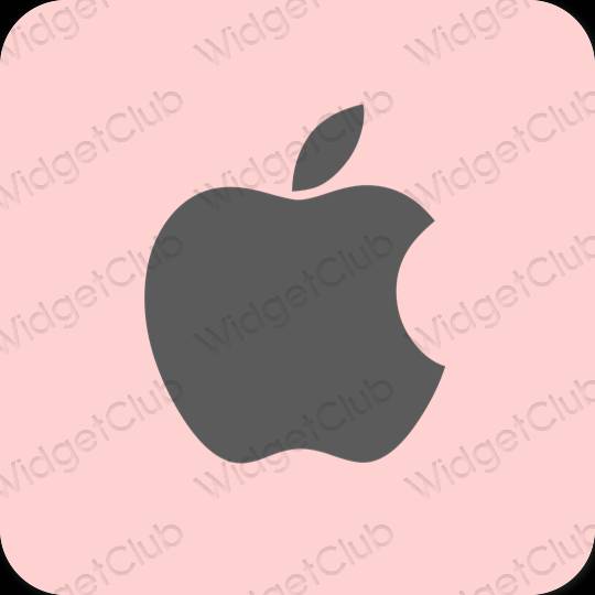 Esteettinen vaaleanpunainen Apple Store sovelluskuvakkeet