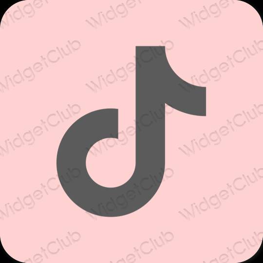 Estetyka różowy TikTok ikony aplikacji