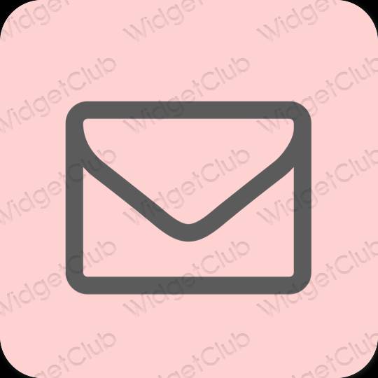 Estetické Ružová Mail ikony aplikácií