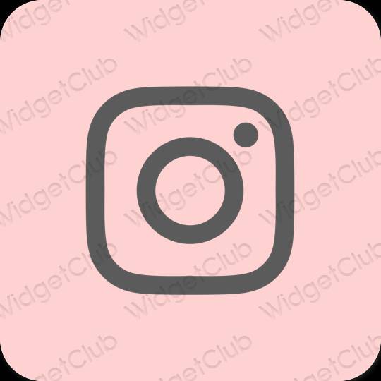 Estetický růžový Instagram ikony aplikací