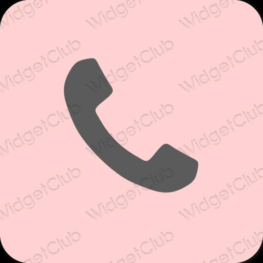 Esteetiline roosa Phone rakenduste ikoonid
