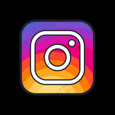 Aesthetic blue Instagram app icons