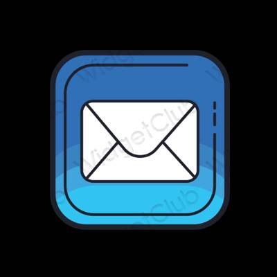 Aesthetic blue Mail app icons