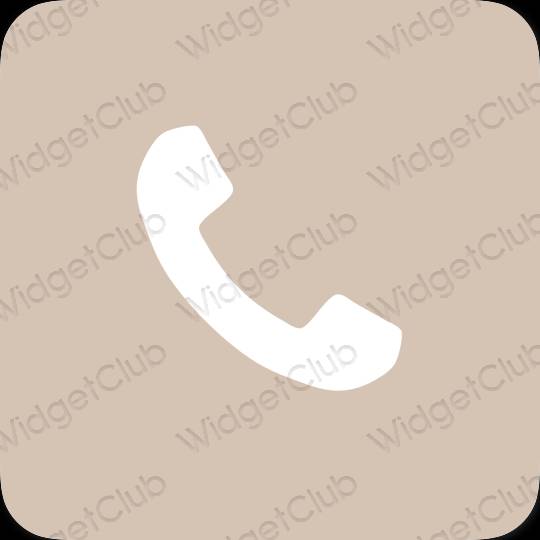 Estetico beige Phone icone dell'app