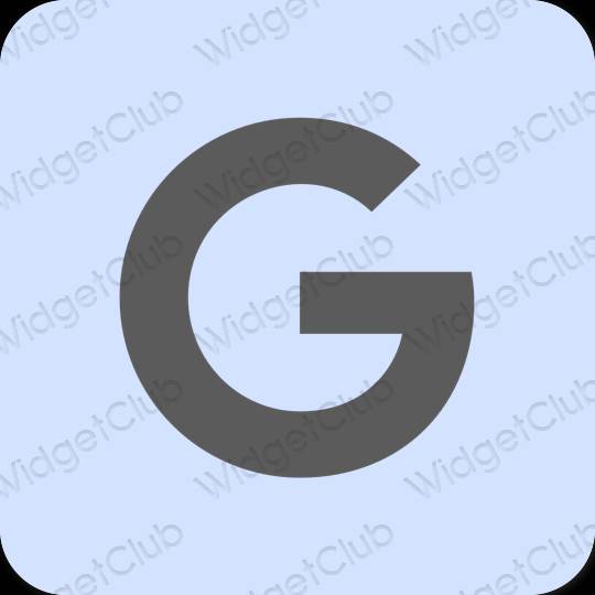 زیبایی شناسی آبی پاستلی Google آیکون های برنامه