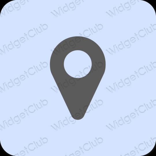 Estético púrpura Map iconos de aplicaciones