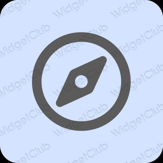 Estetski ljubičasta Safari ikone aplikacija
