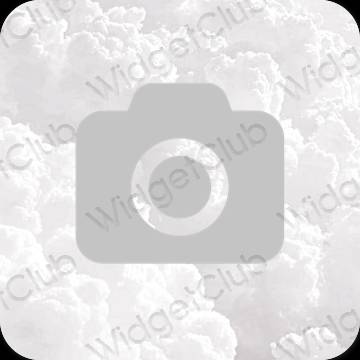 Aesthetic gray Camera app icons