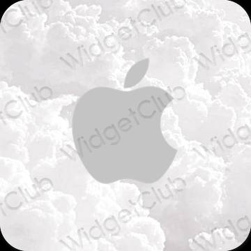 Estetico grigio Apple Store icone dell'app