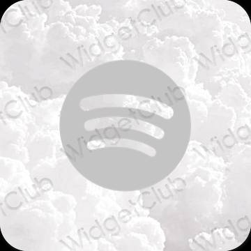 Aesthetic gray Spotify app icons