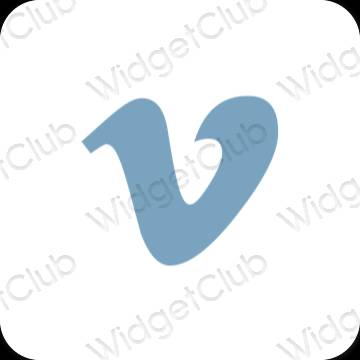 Esthetische Vimeo app-pictogrammen