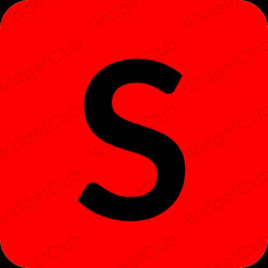 Estetisk röd SHEIN app ikoner