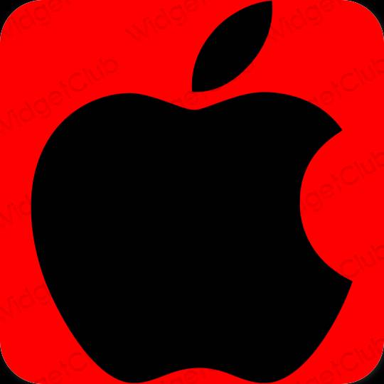 เกี่ยวกับความงาม สีแดง Apple Store ไอคอนแอพ