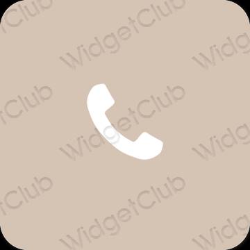 Estetico beige Phone icone dell'app