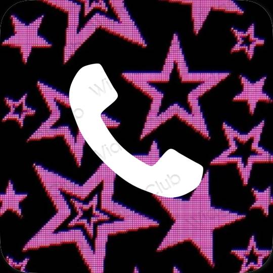 Aesthetic black Phone app icons