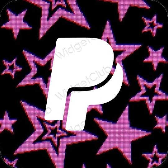 Aesthetic black Paypal app icons