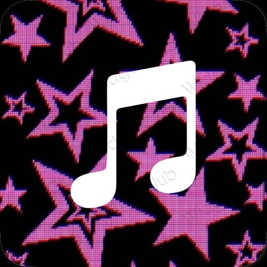 Aesthetic black Apple Music app icons