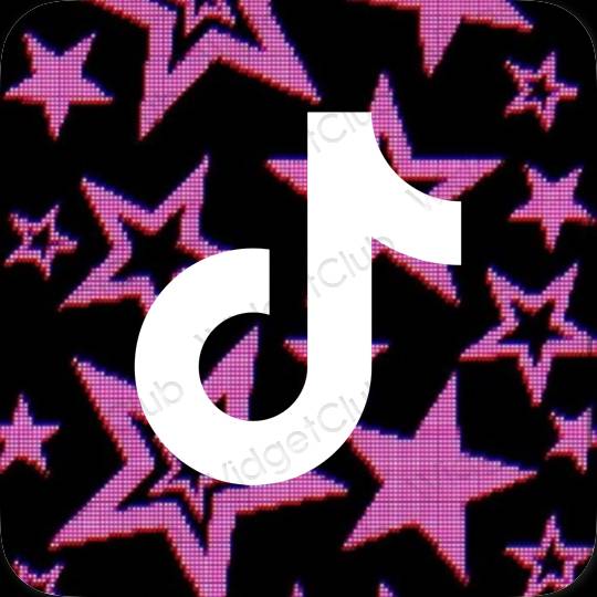 Aesthetic black TikTok app icons
