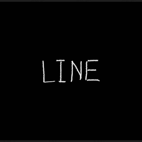 Estetinis juodas LINE programėlių piktogramos