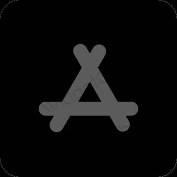 Esthétique noir AppStore icônes d'application