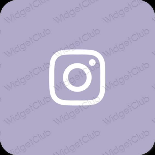Estetis biru pastel Instagram ikon aplikasi