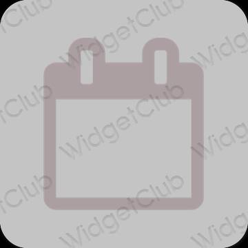 Estetico grigio Calendar icone dell'app