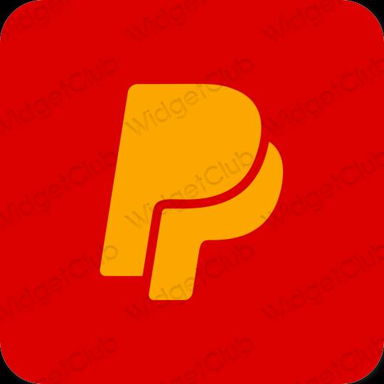 Stijlvol rood Paypal app-pictogrammen