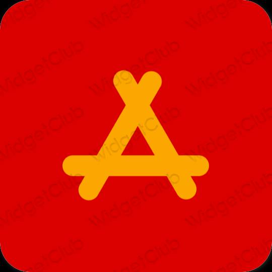 Естетски црвена AppStore иконе апликација