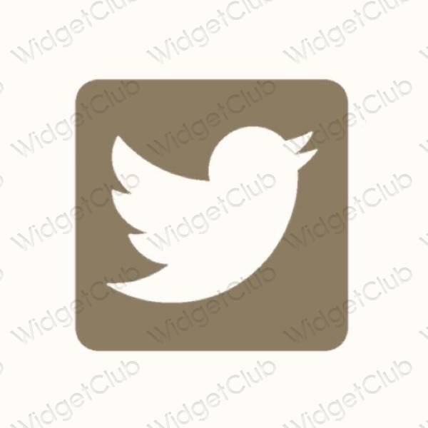 Esthetische Twitter app-pictogrammen