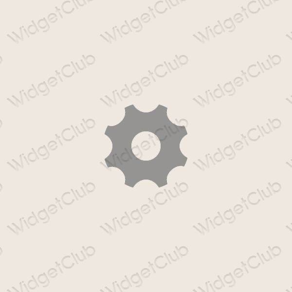 Icônes d'application Settings esthétiques