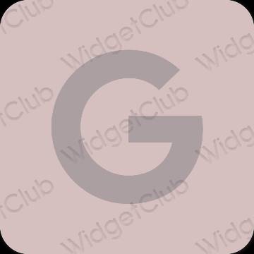 Estetis Merah Jambu Google ikon aplikasi