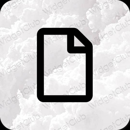 Esthetische Notes app-pictogrammen