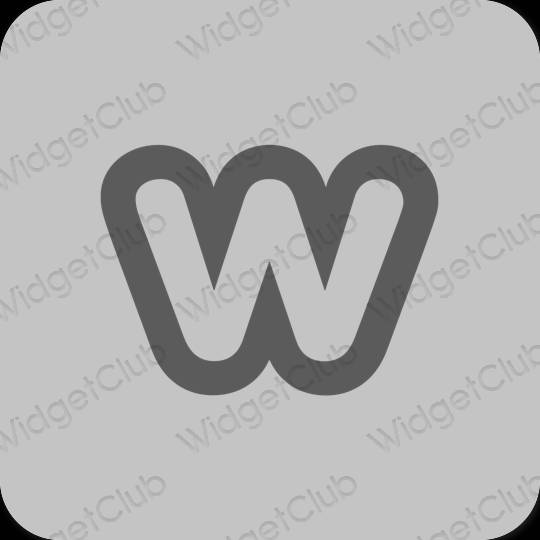 Esthétique grise Weebly icônes d'application