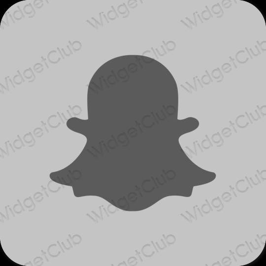 Estetik kelabu snapchat ikon aplikasi