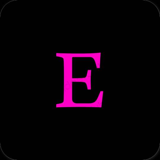 Aesthetic black Etsy app icons