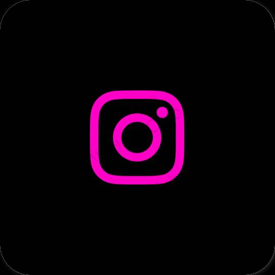 Estetisk svart Instagram app ikoner