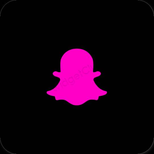 Estetis hitam snapchat ikon aplikasi