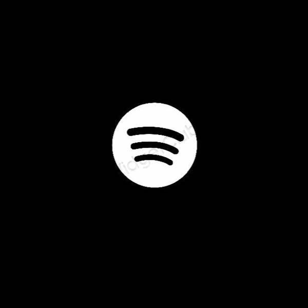 미적인 검은색 Spotify 앱 아이콘