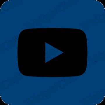Estetis biru Youtube ikon aplikasi