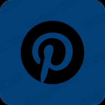 Estetsko modra Pinterest ikone aplikacij