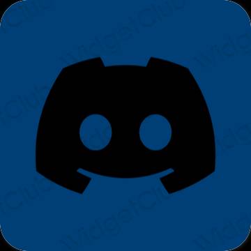미적인 파란색 discord 앱 아이콘